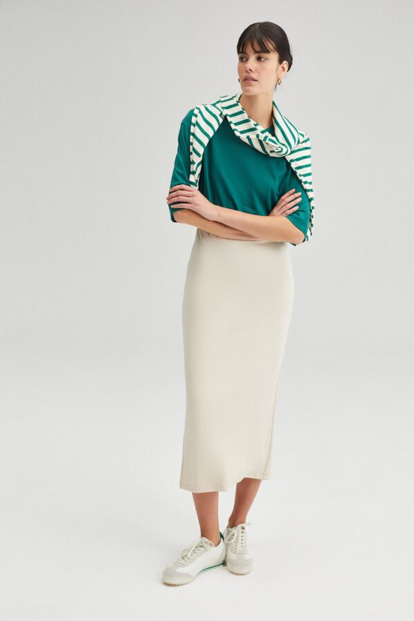 ELASTIC WAISTED JERSEY SKIRT