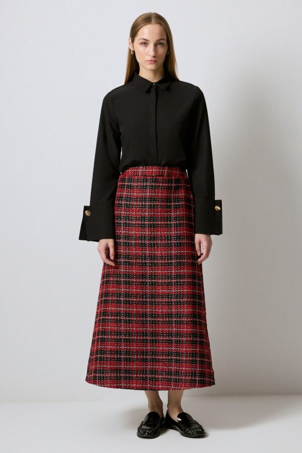 A-CUT PLAID SKIRT